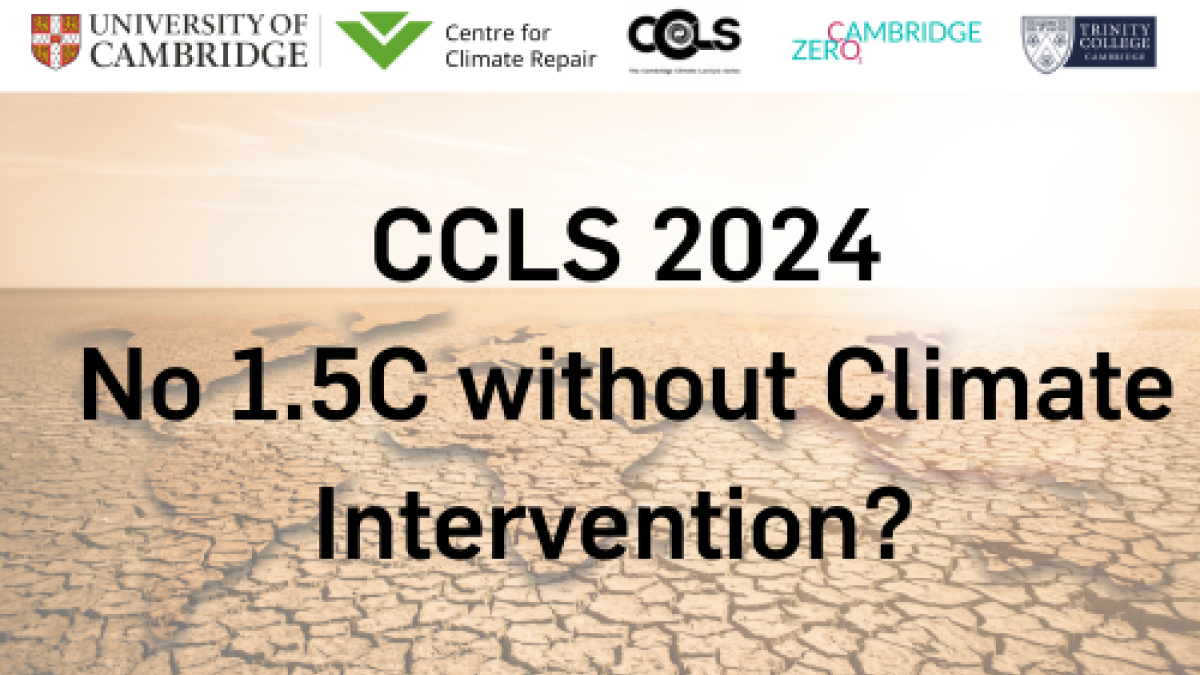 Graphic with title of event