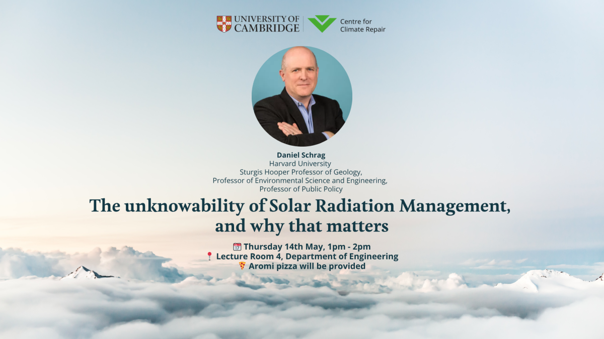 Poster for seminar featuring picture of man on background of clouds
