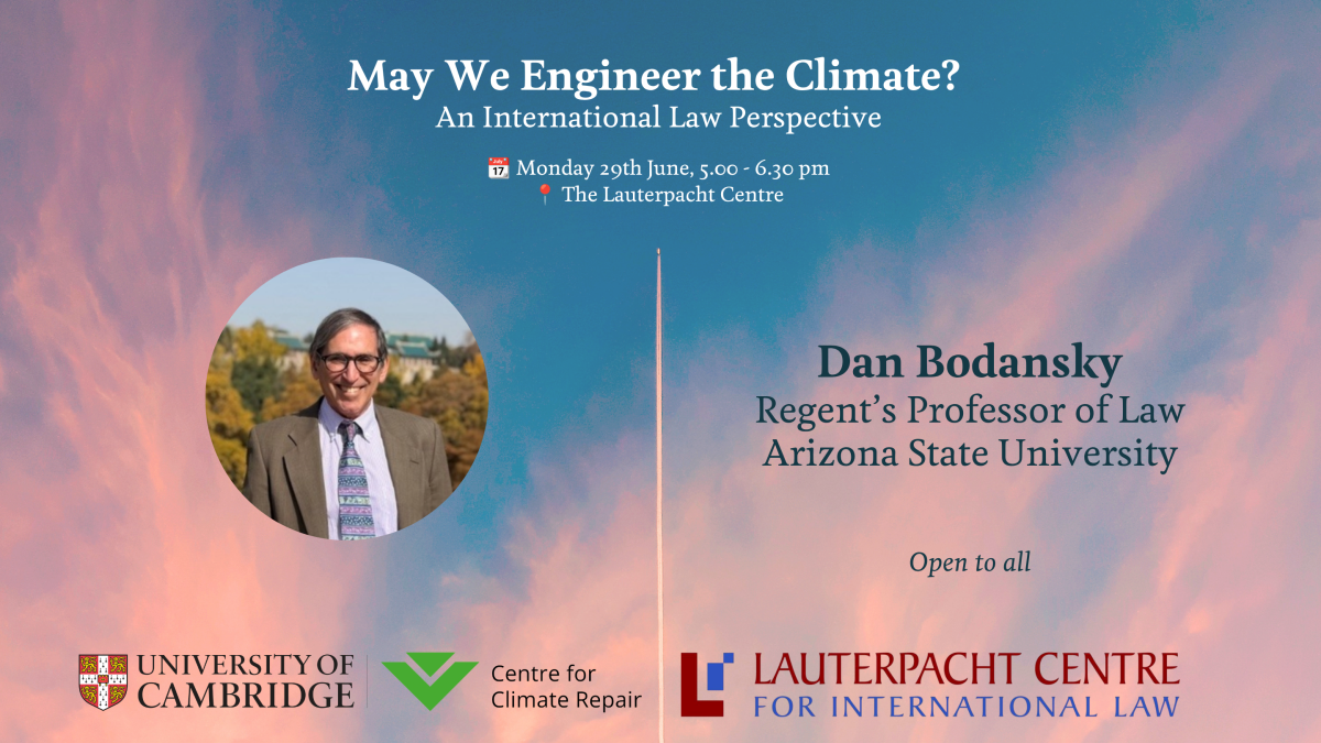 Poster with image of Dan Bodansky and sunset background