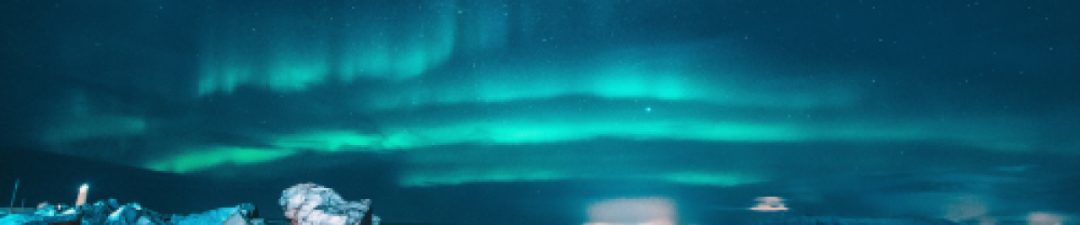 Card with picture of the Arctic. Logos of CCR, ACA, CZ and Univ of Cambridge. Photo by Nicolas J Leclercq on Unsplash