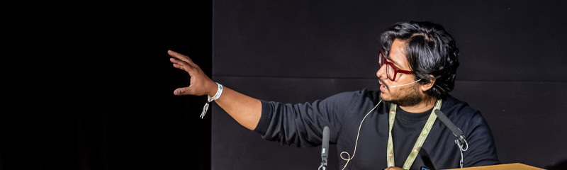 Ramit presenting at conference