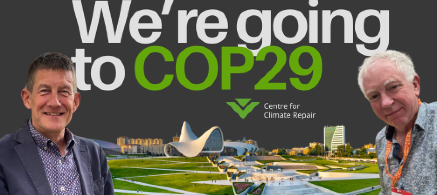 We're going to COP29. Images of Shaun, Hugh, and Baku