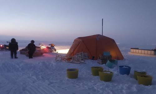 Tent on the ice