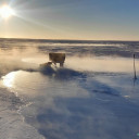Pumping seawater over Arctic ice