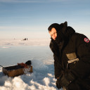 Shaun in the Arctic with pump