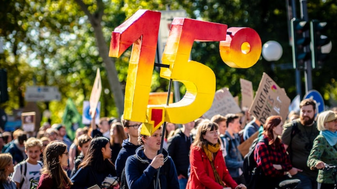 Picture of climate march. Photo by Mika Baumeister on Unsplash