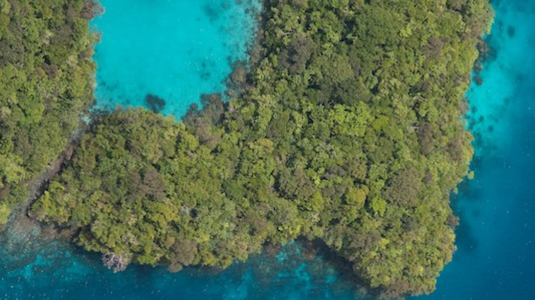 Free Unsplash image of Palau rock islands from above by Kurt Cotoaga