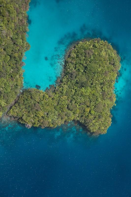 Free Unsplash image of Palau rock islands from above by Kurt Cotoaga