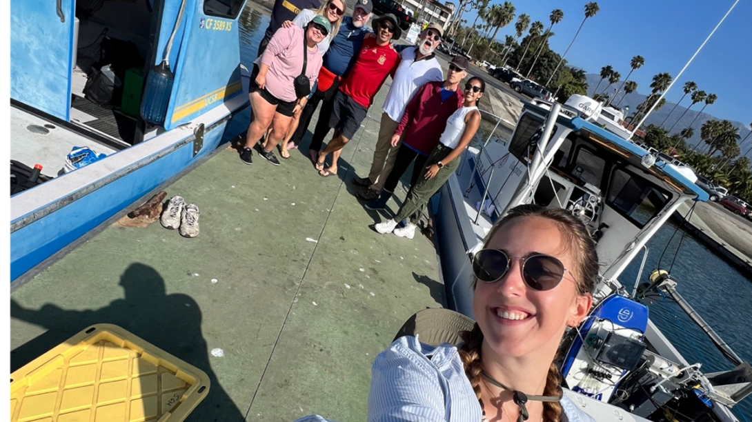 Team photo with Prof. Nick Nidzieko, PhD student Madolyn Kelm, Prof. Kristen Davis, Prof. Stephen Monismith, Prof. Geno Pawlak, Prof. Rob Dunbar, Dave Mucciarone, intern Savanna Saunders, and PhD student Zhenna Azimrayat Andrews.