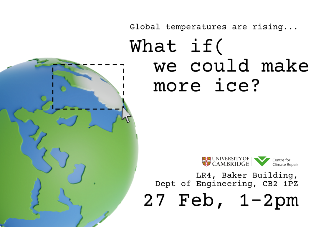 What if we could make more sea ice? 27 Feb