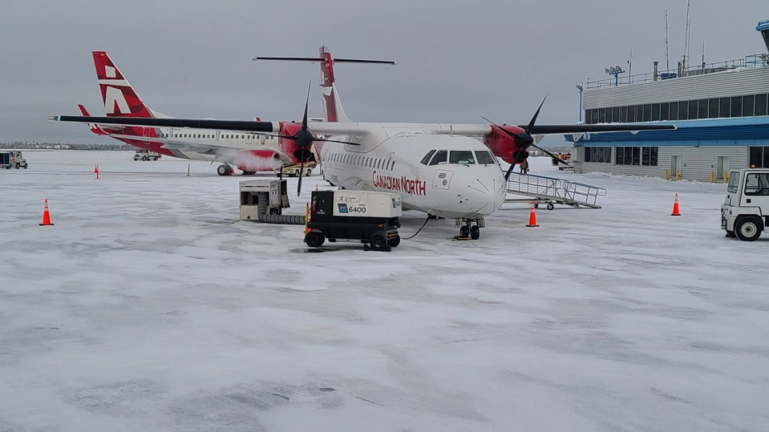 Plane on Arctic ice