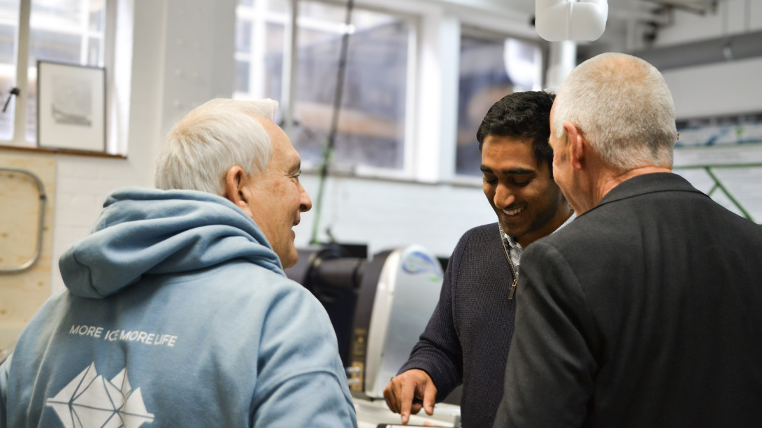 Yashas and Marc in the lab