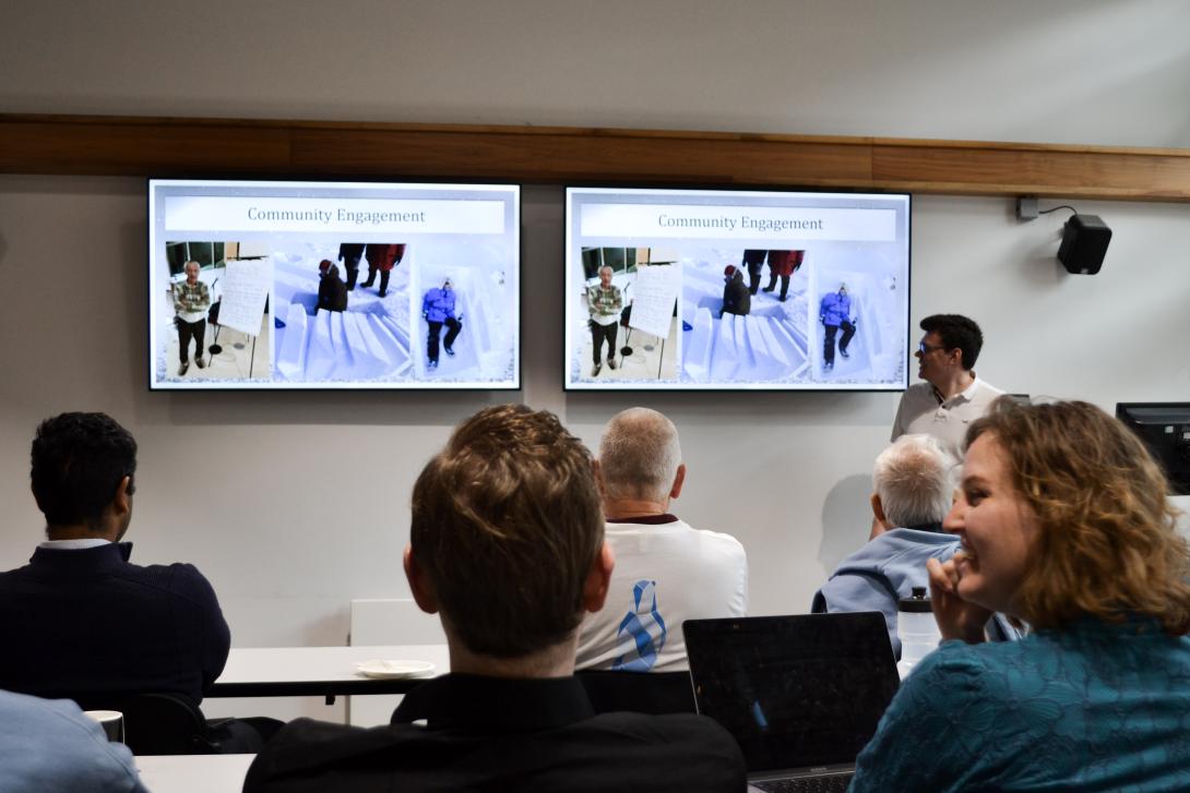 Jacob presenting at seminar