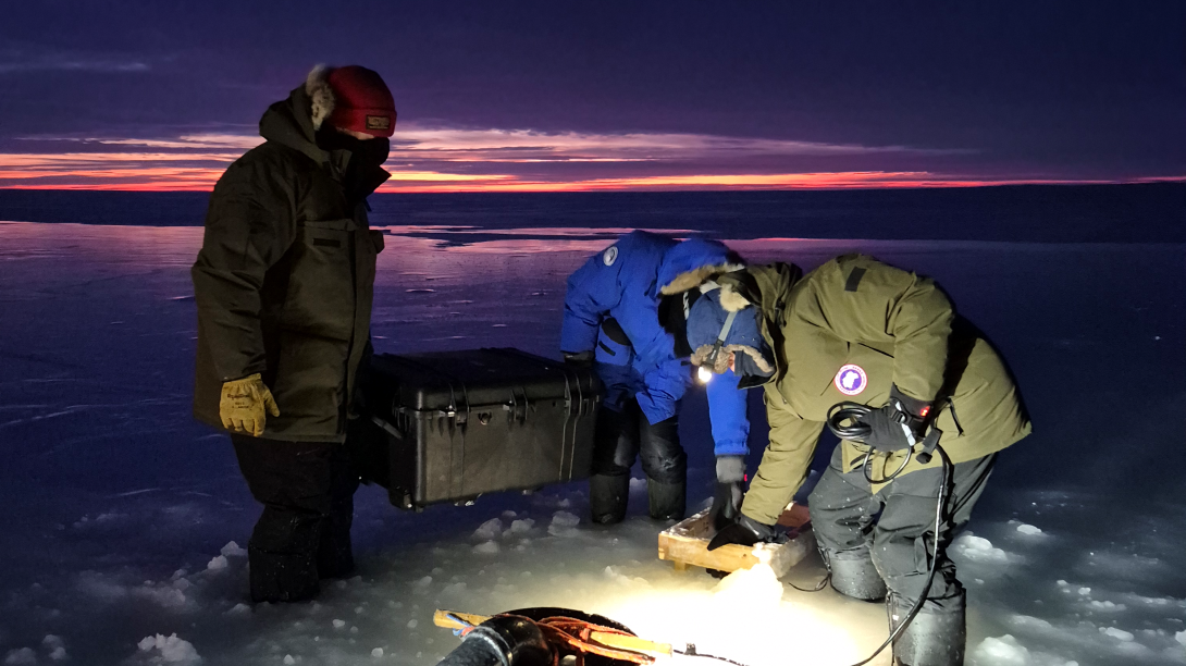 Retrieving equipment after a day of measuring