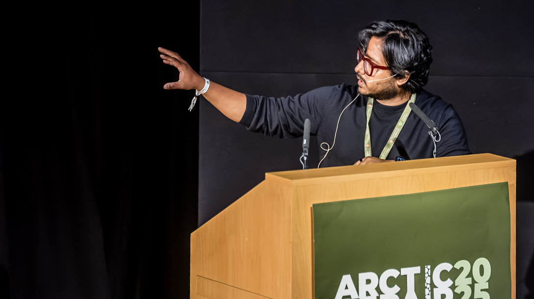 Ramit presenting at conference