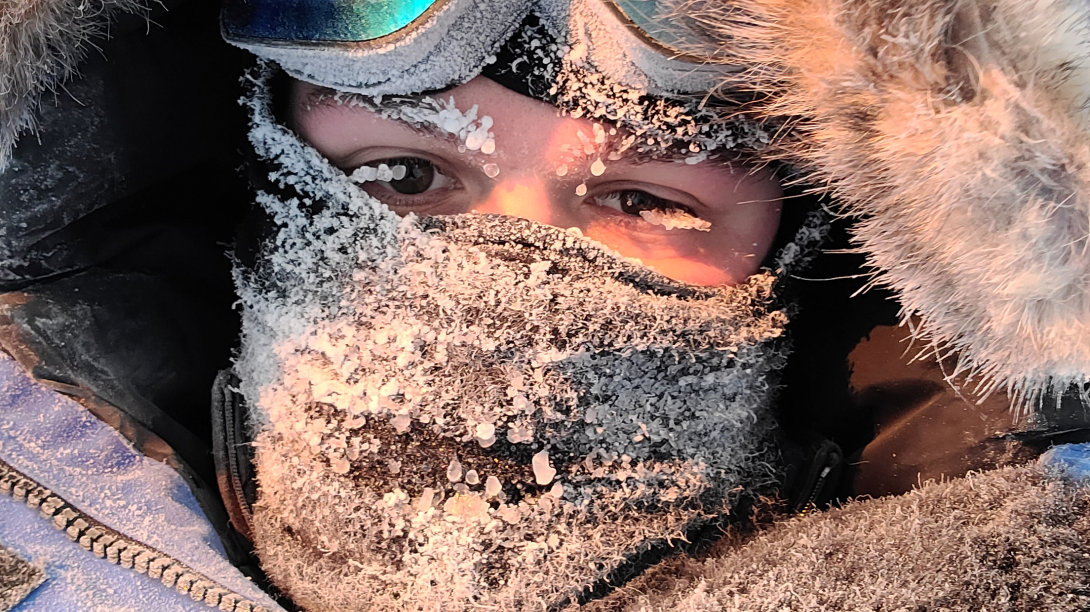 Jacob freezing in the Arctic