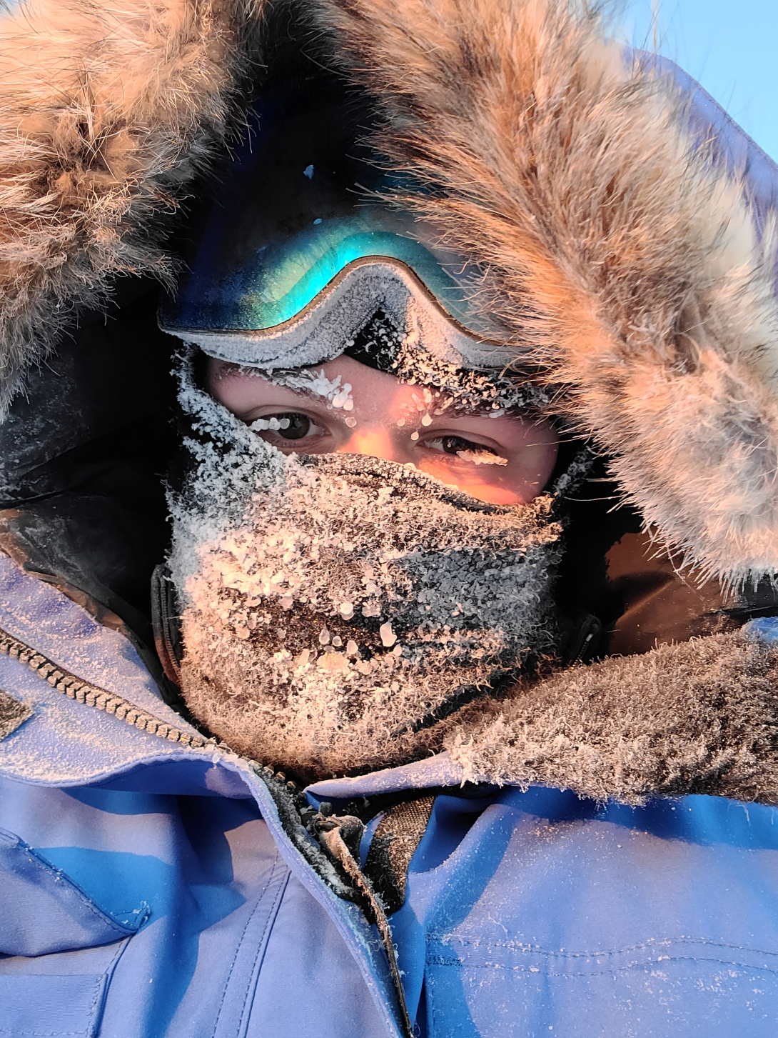 Jacob freezing in the Arctic