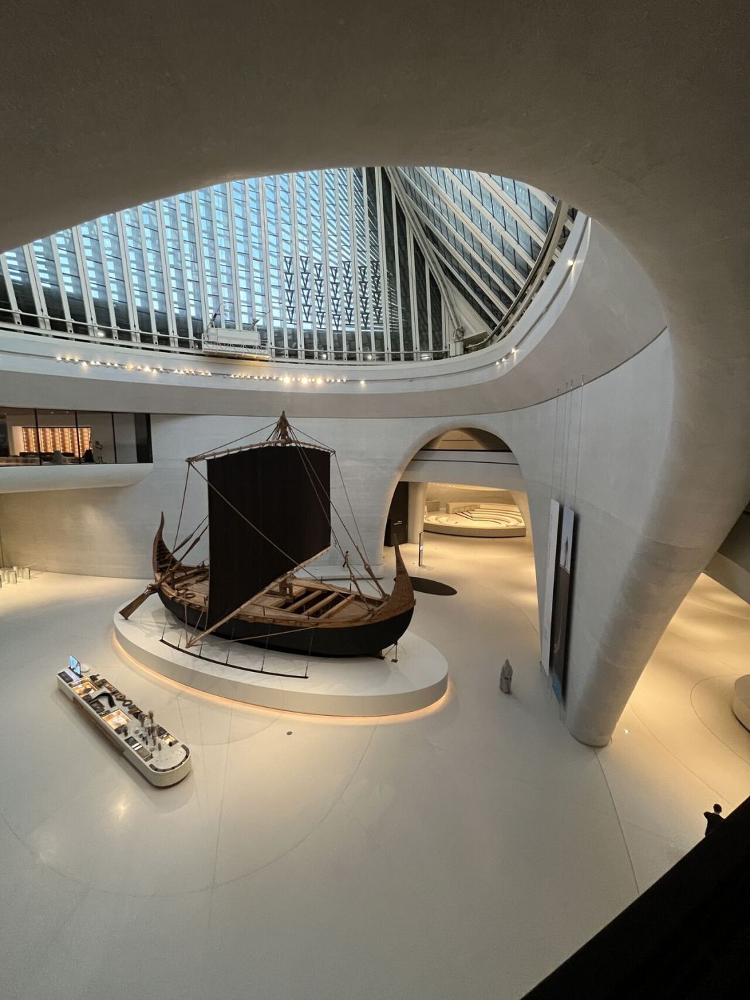 Boat inside Zayed National Museum