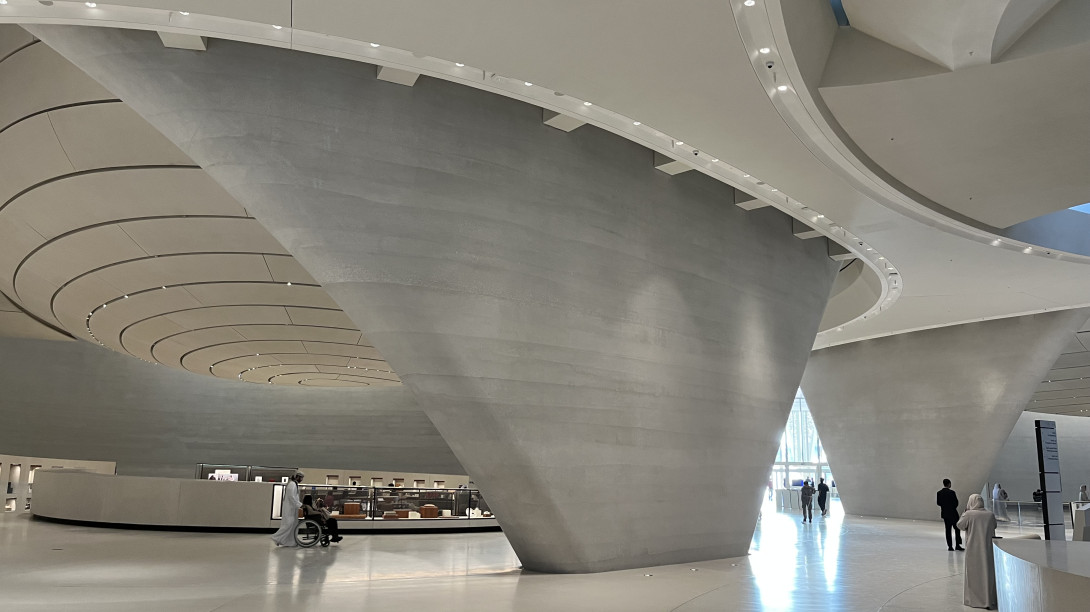 Inside of the Zayed National Museum