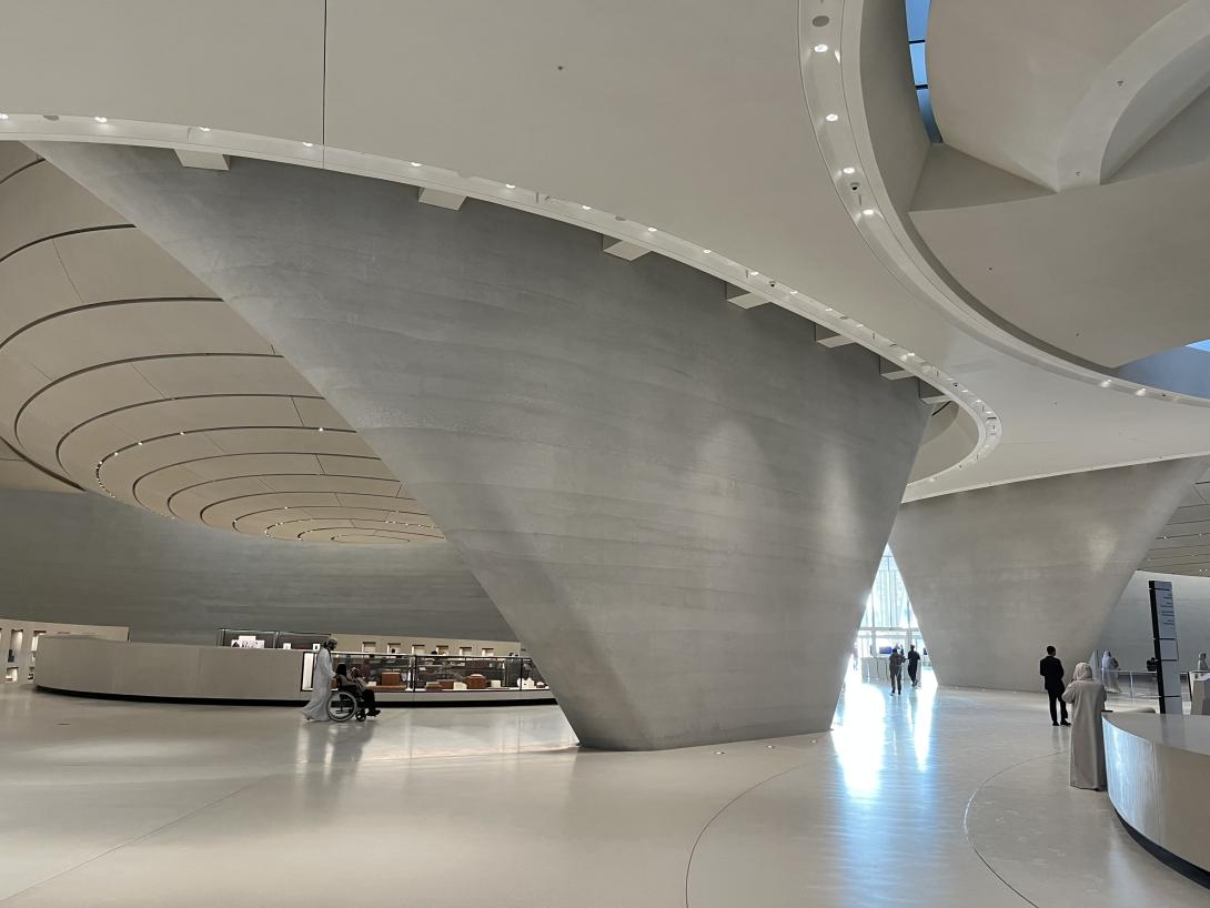 Inside of the Zayed National Museum