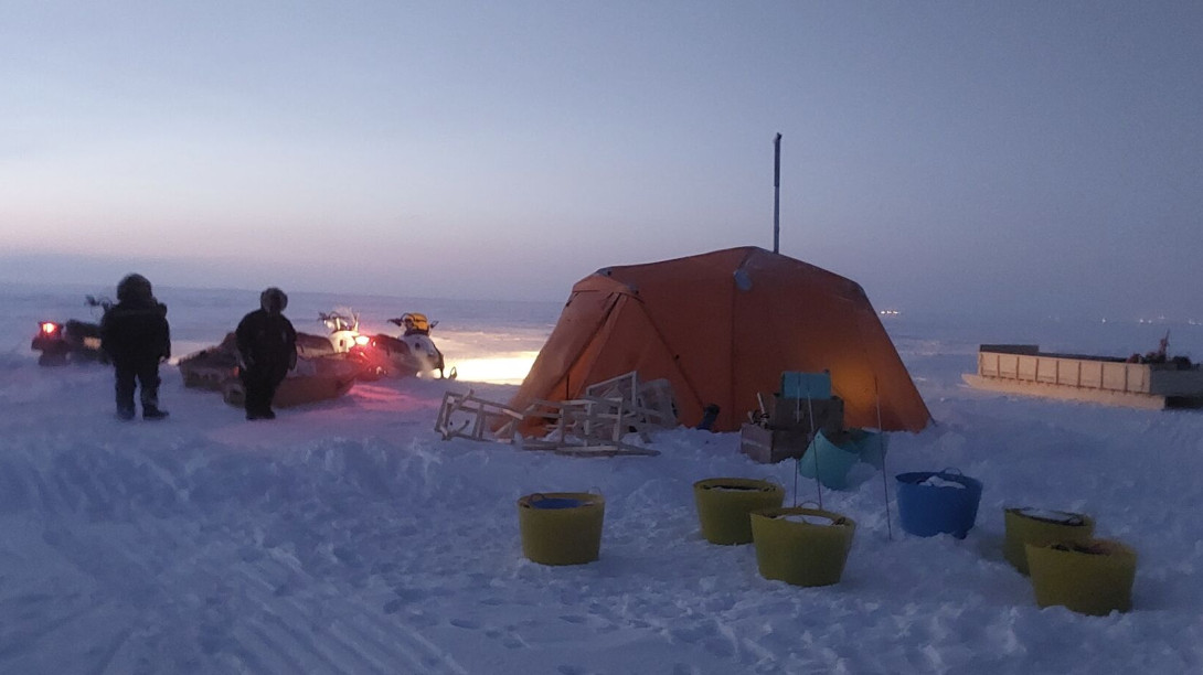 Tent on the ice