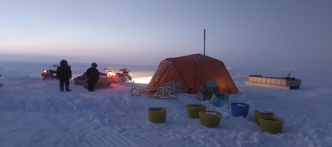 Tent on the ice