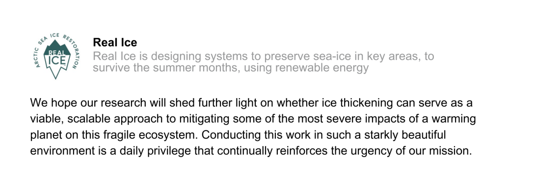 We hope our research will shed further light on whether ice thickening can serve as a viable, scalable approach to mitigating some of the most severe impacts of a warming planet on this fragile ecosystem. Conducting this work in such a starkly beautiful environment is a daily privilege that continually reinforces the urgency of our mission.
