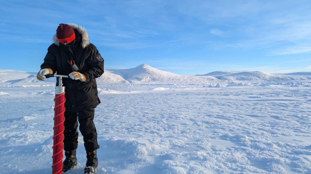 Drilling in the ice