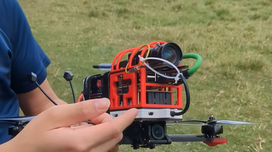 Pointing to SSD storage on drone